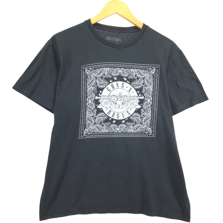 Guns N' Roses Band T-shirt, Band T, Men's L size cotton black type Vintage Second Hand