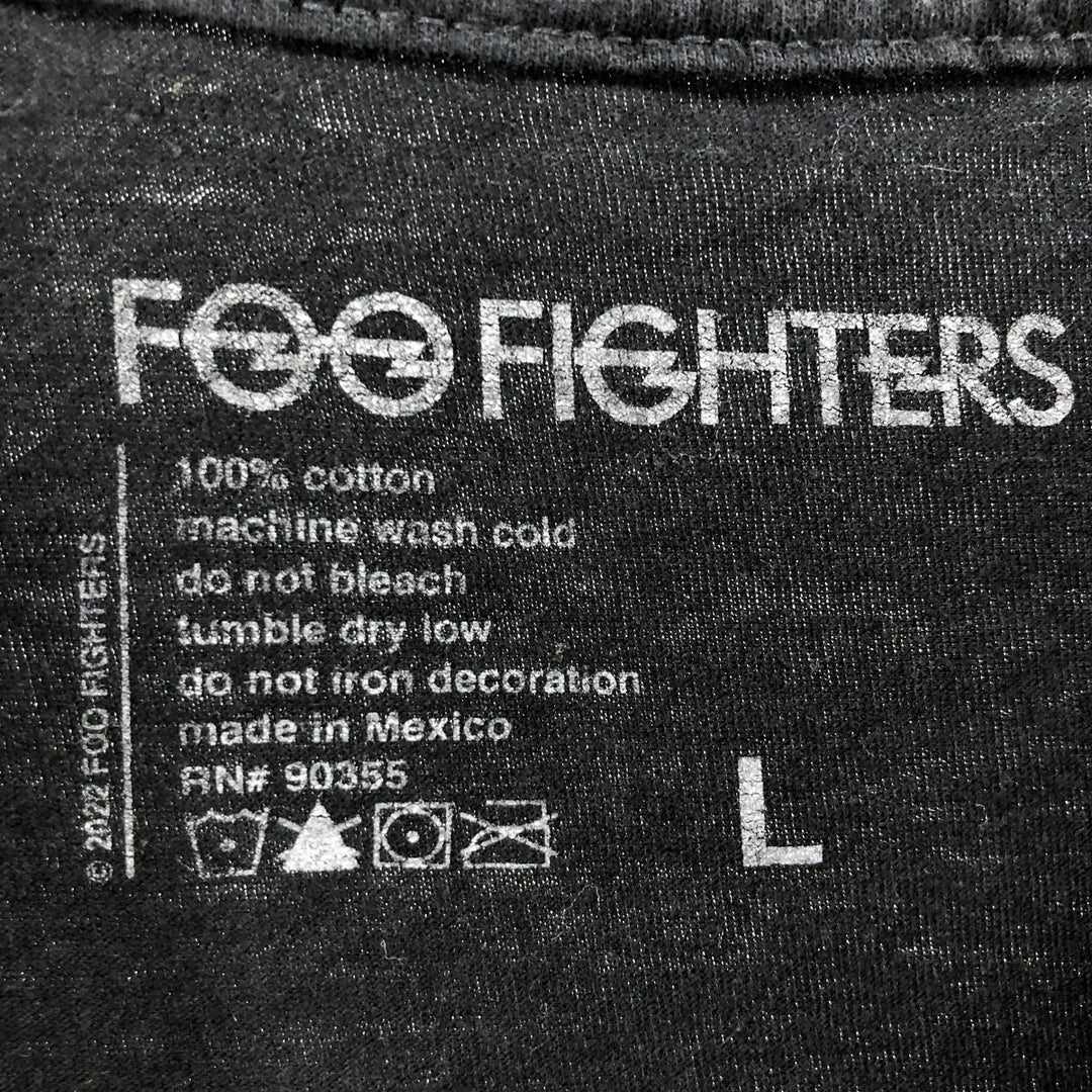 FOO FIGHTERS Foo Fighters Band T-shirt Band T Men's L size cotton black type Vintage Second Hand