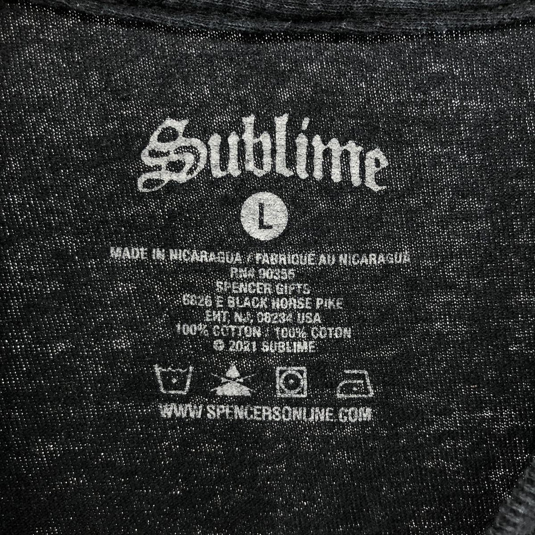 SUBLIME Band T-shirt, Men's L size cotton black type Vintage Second Hand
