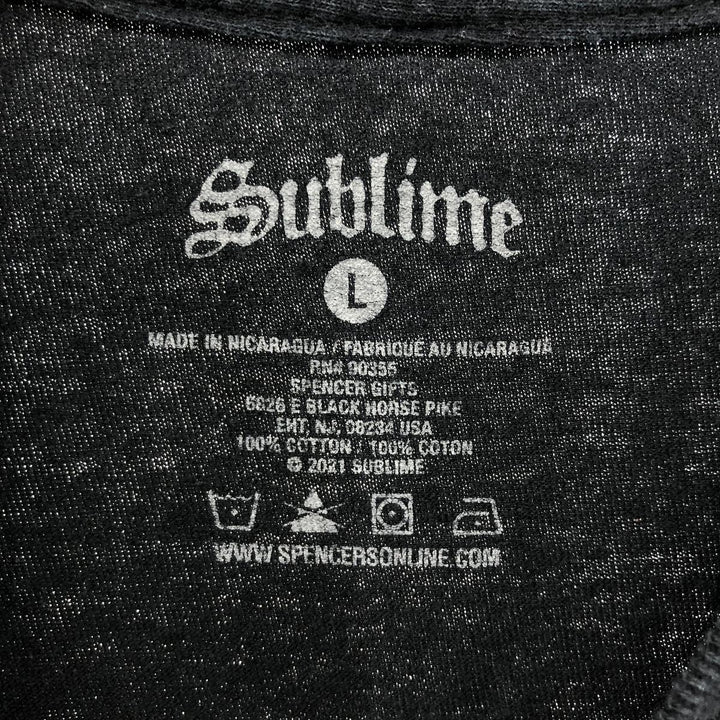 SUBLIME Band T-shirt, Men's L size cotton black type Vintage Second Hand