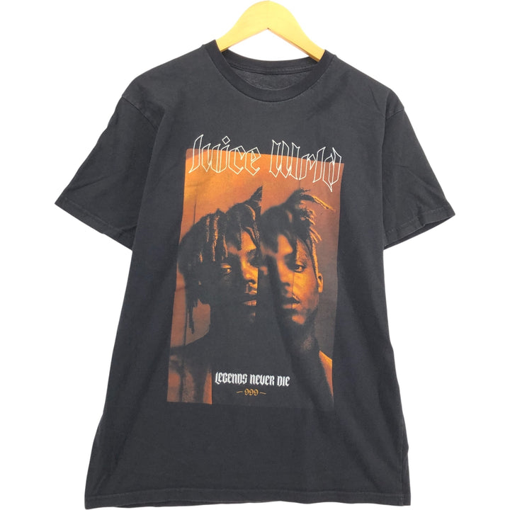 999 JUICE WRLD Rap T-shirt, Men's Size Medium cotton black type Vintage Second Hand