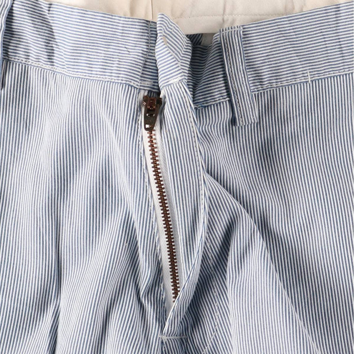 Ralph Lauren POLO by Ralph Lauren Striped Pattern Cotton Slacks, Men's Size W37 cotton Blue type light blue Vintage Second Hand