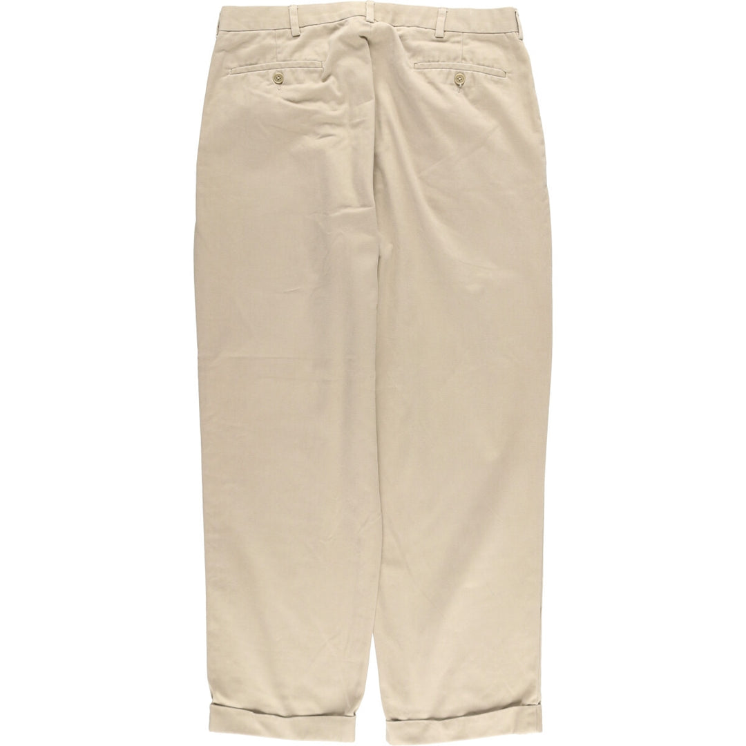 Ralph Lauren POLO by Ralph Lauren Two-pleat Chino Pants for Men, W36 cotton Beige type Vintage Second Hand