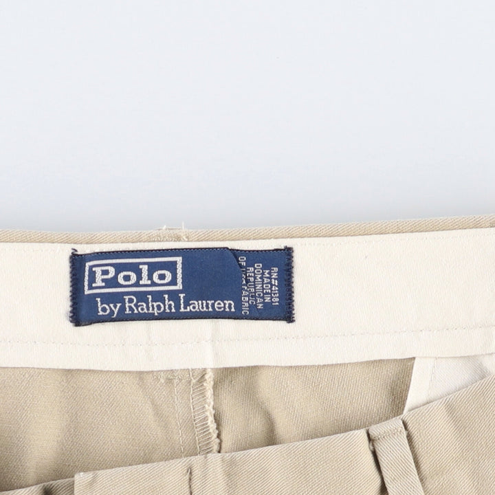 Ralph Lauren POLO by Ralph Lauren Two-pleat Chino Pants for Men, W36 cotton Beige type Vintage Second Hand