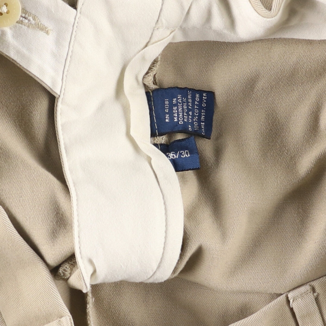 Ralph Lauren POLO by Ralph Lauren Two-pleat Chino Pants for Men, W36 cotton Beige type Vintage Second Hand