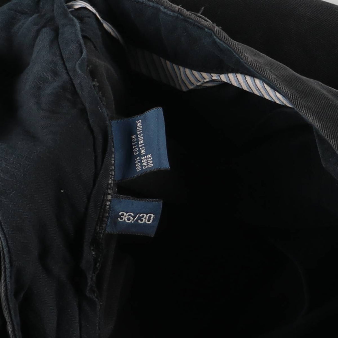 Ralph Lauren POLO by Ralph Lauren Men's Cotton Slacks, Size W37 cotton black type Vintage Second Hand