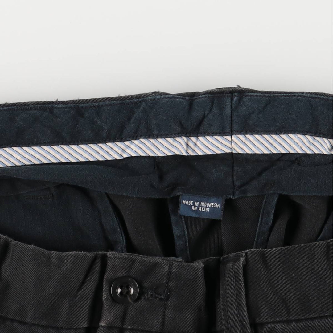 Ralph Lauren POLO by Ralph Lauren Men's Cotton Slacks, Size W37 cotton black type Vintage Second Hand