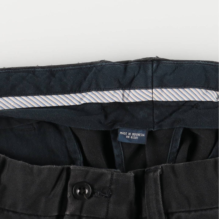 Ralph Lauren POLO by Ralph Lauren Men's Cotton Slacks, Size W37 cotton black type Vintage Second Hand