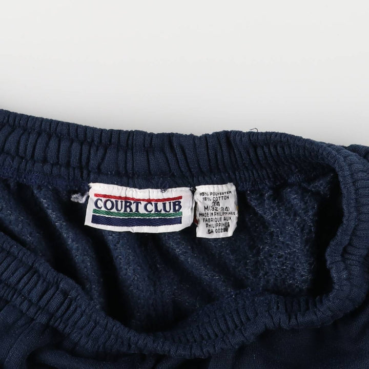 COURT CLUB sweatpants, men's size M polyester navy blue type Vintage Second Hand