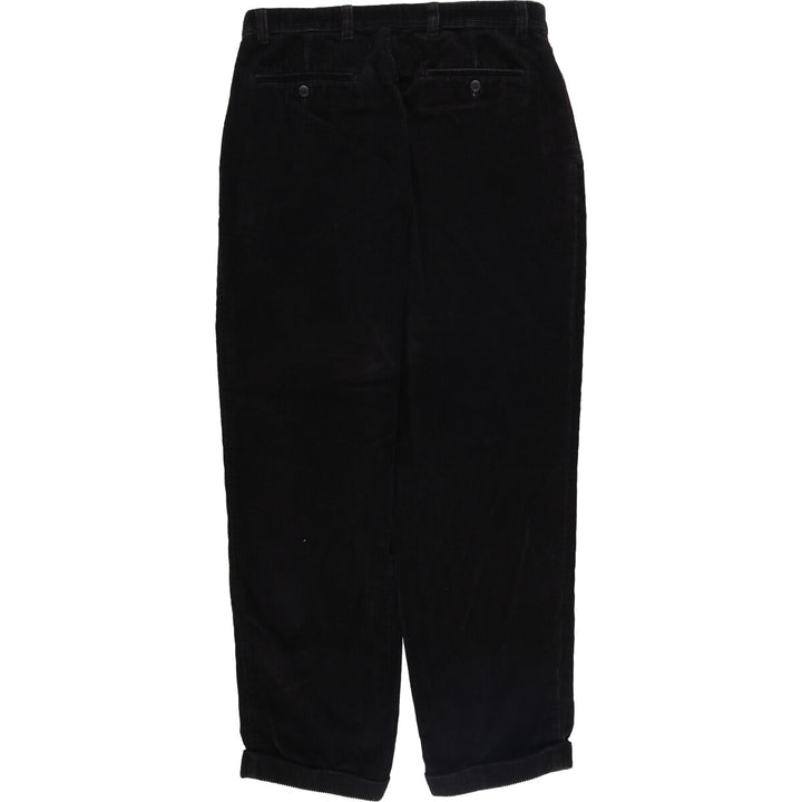Charter Club CHARTER CLUB CLUB ROOM Two-pleat Corduroy Pants Men's Size W35 cotton black type Vintage Second Hand