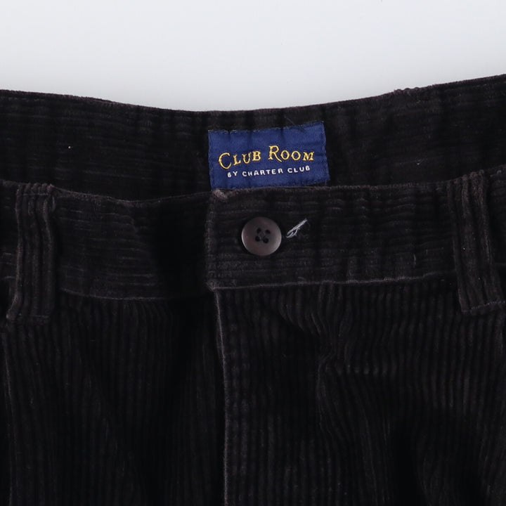 Charter Club CHARTER CLUB CLUB ROOM Two-pleat Corduroy Pants Men's Size W35 cotton black type Vintage Second Hand