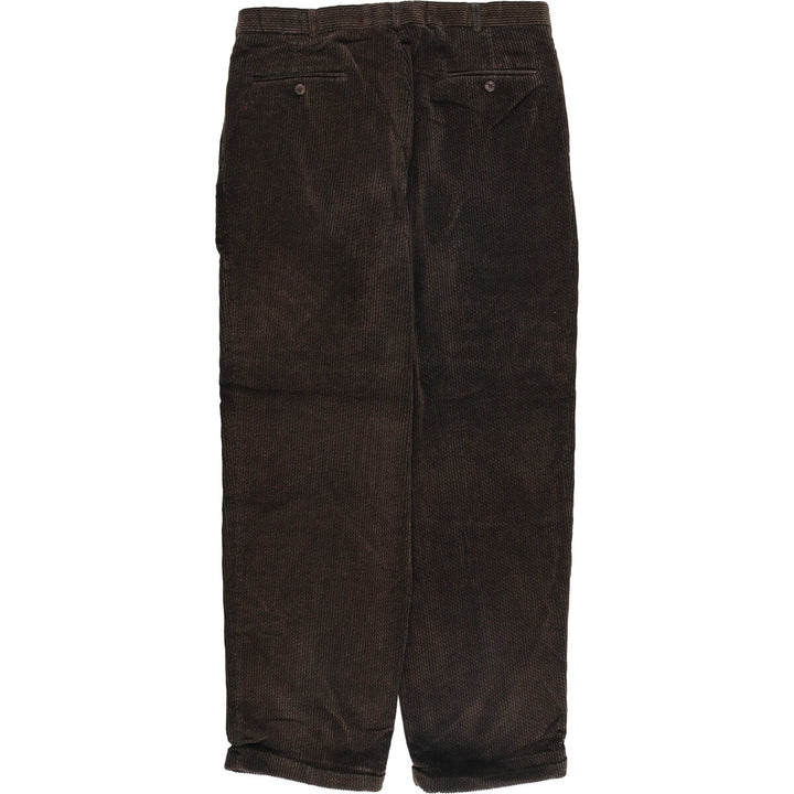 MARK SHALE Two-pleat Corduroy Pants, Made in USA, Men's, Size W35 unclear brown type Vintage Second Hand