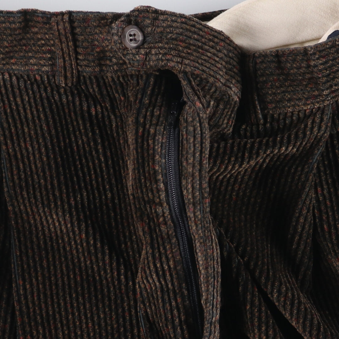 MARK SHALE Two-pleat Corduroy Pants, Made in USA, Men's, Size W35 unclear brown type Vintage Second Hand