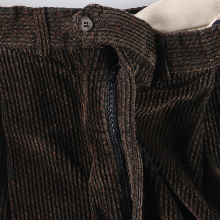 MARK SHALE Two-pleat Corduroy Pants, Made in USA, Men's, Size W35 unclear brown type Vintage Second Hand