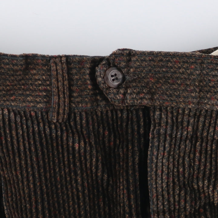 MARK SHALE Two-pleat Corduroy Pants, Made in USA, Men's, Size W35 unclear brown type Vintage Second Hand