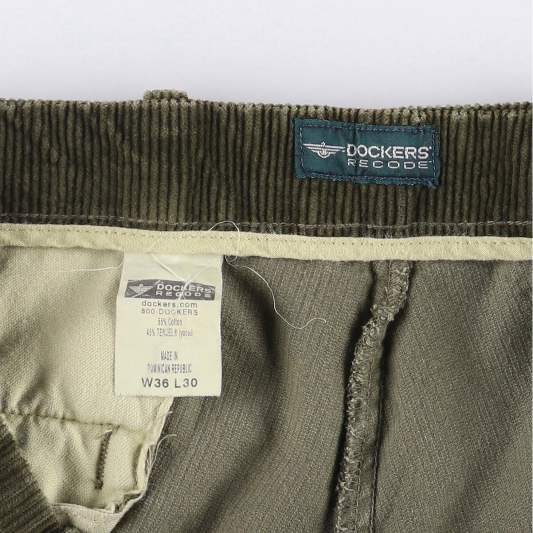 2000'S Dockers Recode Corduroy Pants Men's Size W36 cotton Khaki type Vintage Second Hand