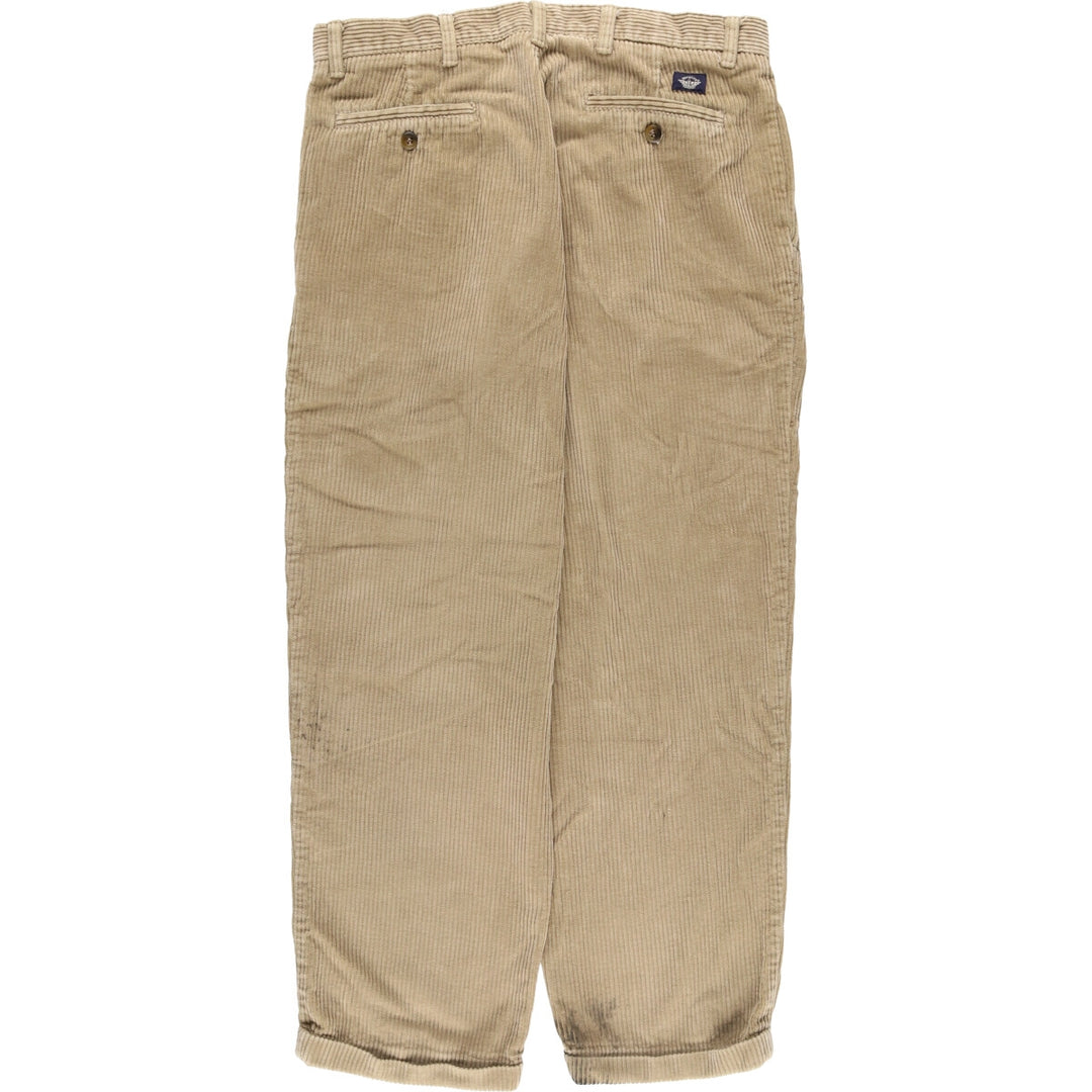 90'S Dockers Khakis Two-pleat Wide-Rib Corduroy Pants, Men's, Vintage, Size W34 cotton Beige type Vintage Second Hand