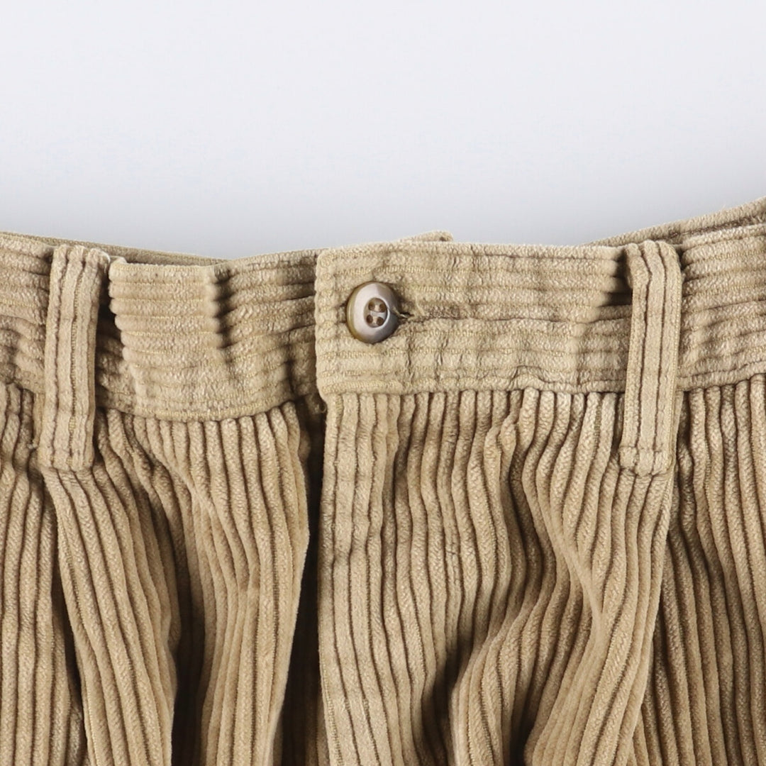 90'S Dockers Khakis Two-pleat Wide-Rib Corduroy Pants, Men's, Vintage, Size W34 cotton Beige type Vintage Second Hand
