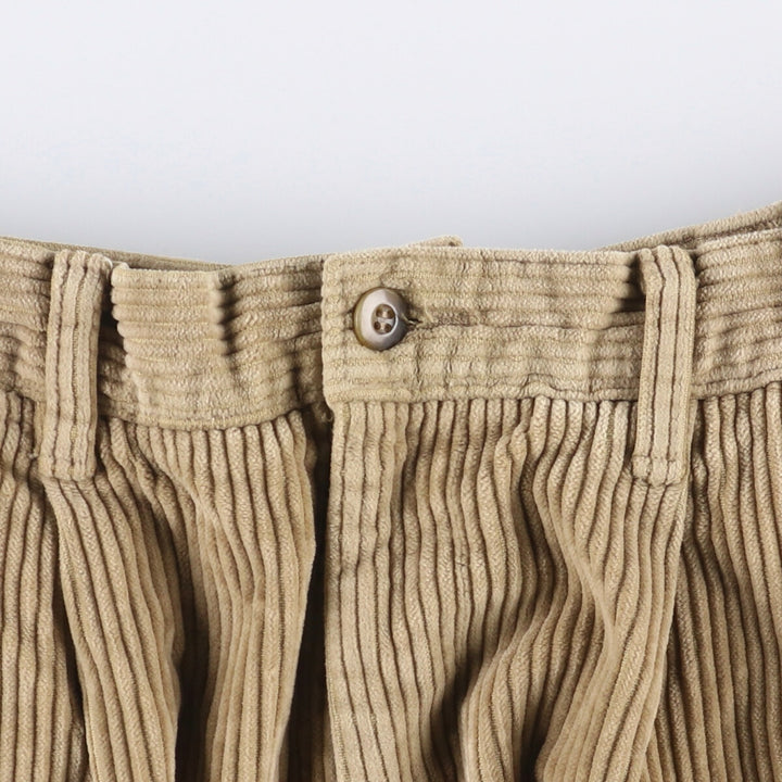 90'S Dockers Khakis Two-pleat Wide-Rib Corduroy Pants, Men's, Vintage, Size W34 cotton Beige type Vintage Second Hand
