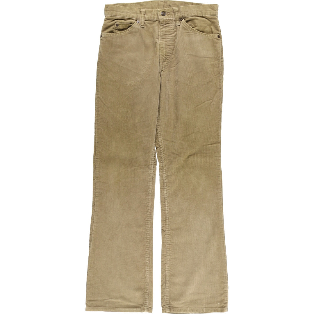 Vintage 1980'S Levi's 517-1523 Flare-Cut Corduroy Pants, Made in the USA, Men's Size W30 cotton Beige type Vintage Second Hand
