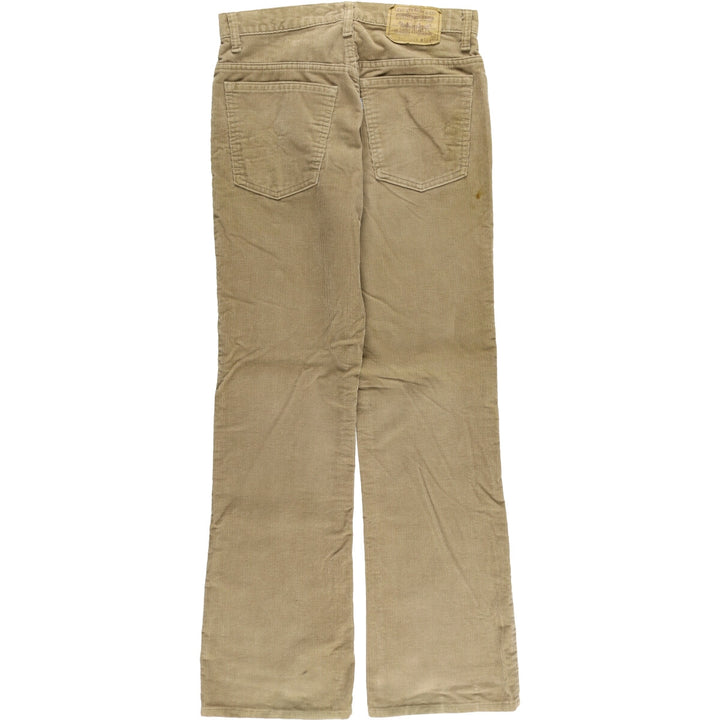 Vintage 1980'S Levi's 517-1523 Flare-Cut Corduroy Pants, Made in the USA, Men's Size W30 cotton Beige type Vintage Second Hand