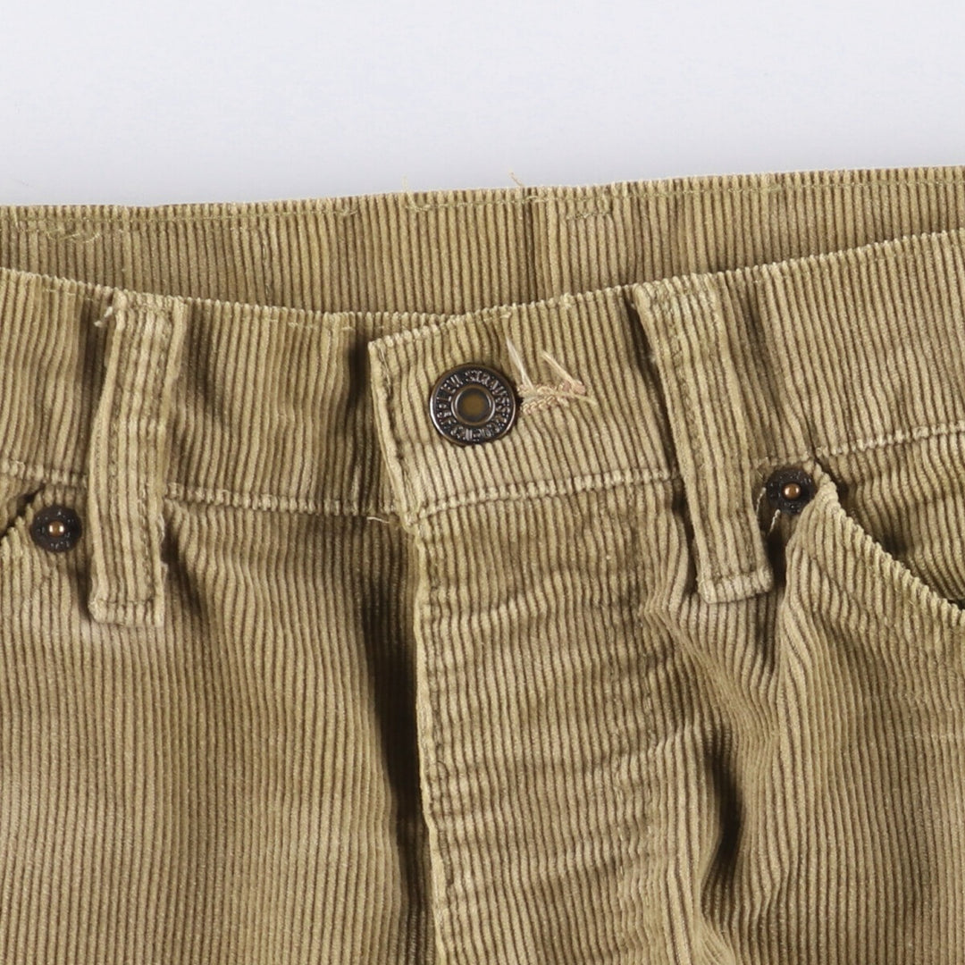 Vintage 1980'S Levi's 517-1523 Flare-Cut Corduroy Pants, Made in the USA, Men's Size W30 cotton Beige type Vintage Second Hand