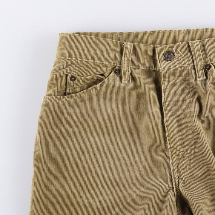 Vintage 1980'S Levi's 517-1523 Flare-Cut Corduroy Pants, Made in the USA, Men's Size W30 cotton Beige type Vintage Second Hand