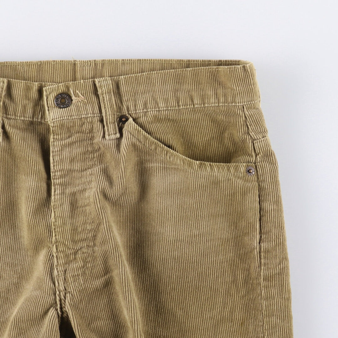 Vintage 1980'S Levi's 517-1523 Flare-Cut Corduroy Pants, Made in the USA, Men's Size W30 cotton Beige type Vintage Second Hand