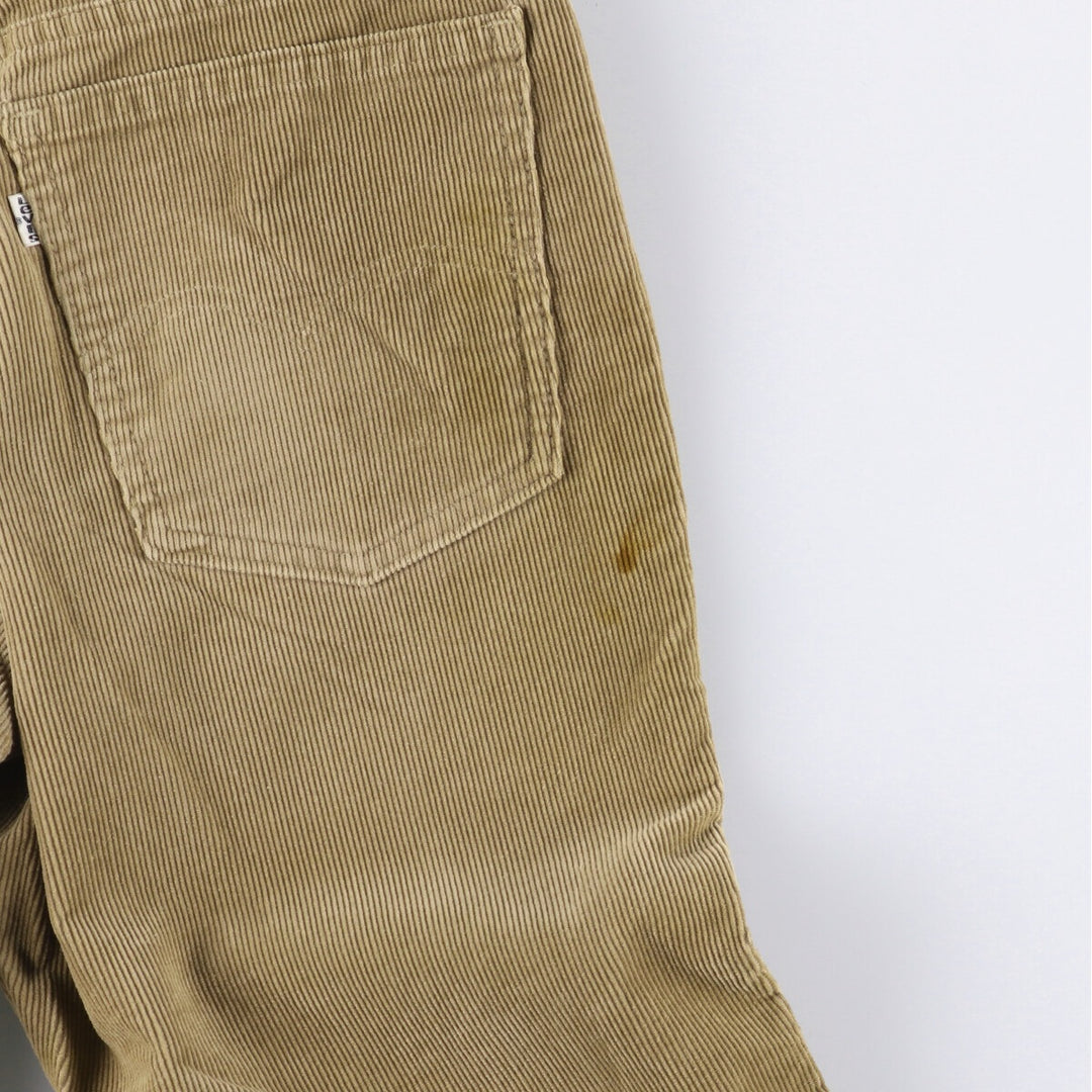 Vintage 1980'S Levi's 517-1523 Flare-Cut Corduroy Pants, Made in the USA, Men's Size W30 cotton Beige type Vintage Second Hand