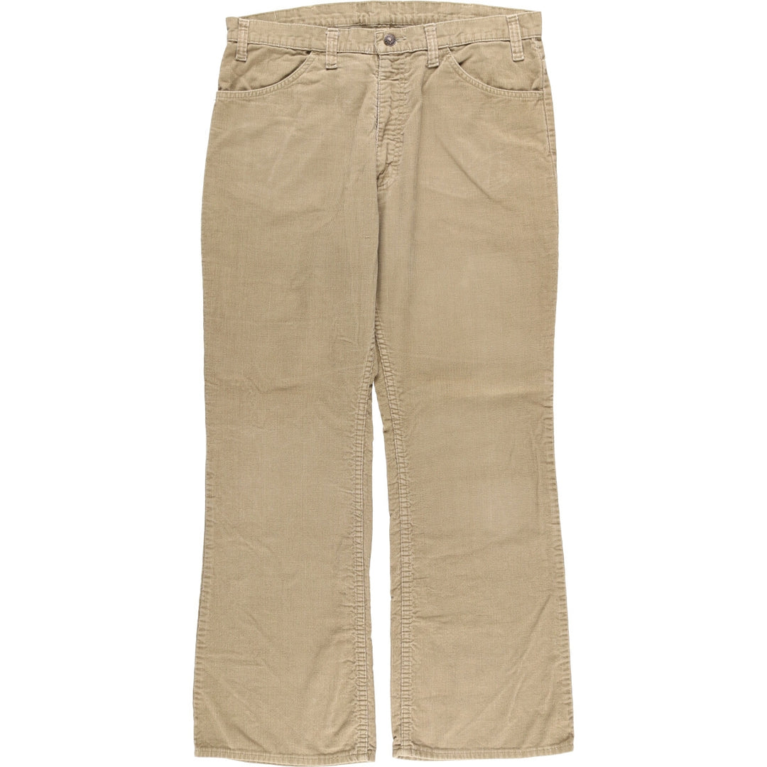 JCPenney Men's Flare-Cut Corduroy Pants, Size W35 cotton Beige type Vintage Second Hand