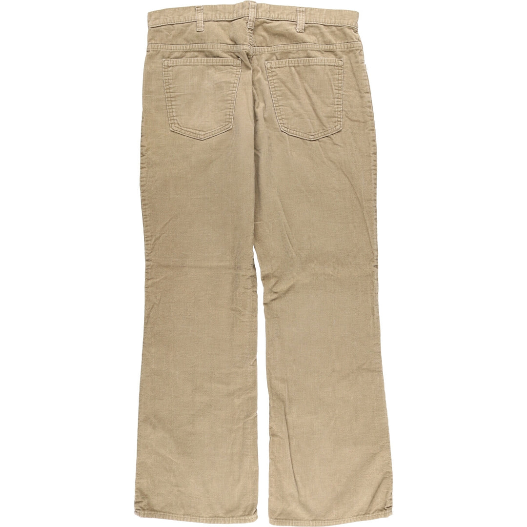 JCPenney Men's Flare-Cut Corduroy Pants, Size W35 cotton Beige type Vintage Second Hand