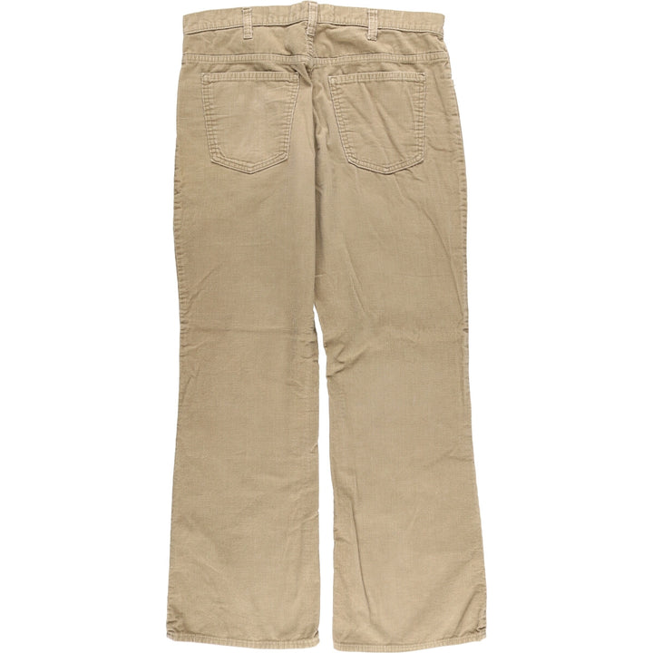 JCPenney Men's Flare-Cut Corduroy Pants, Size W35 cotton Beige type Vintage Second Hand