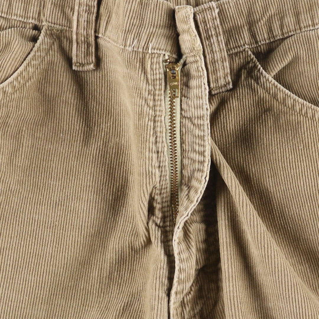 JCPenney Men's Flare-Cut Corduroy Pants, Size W35 cotton Beige type Vintage Second Hand