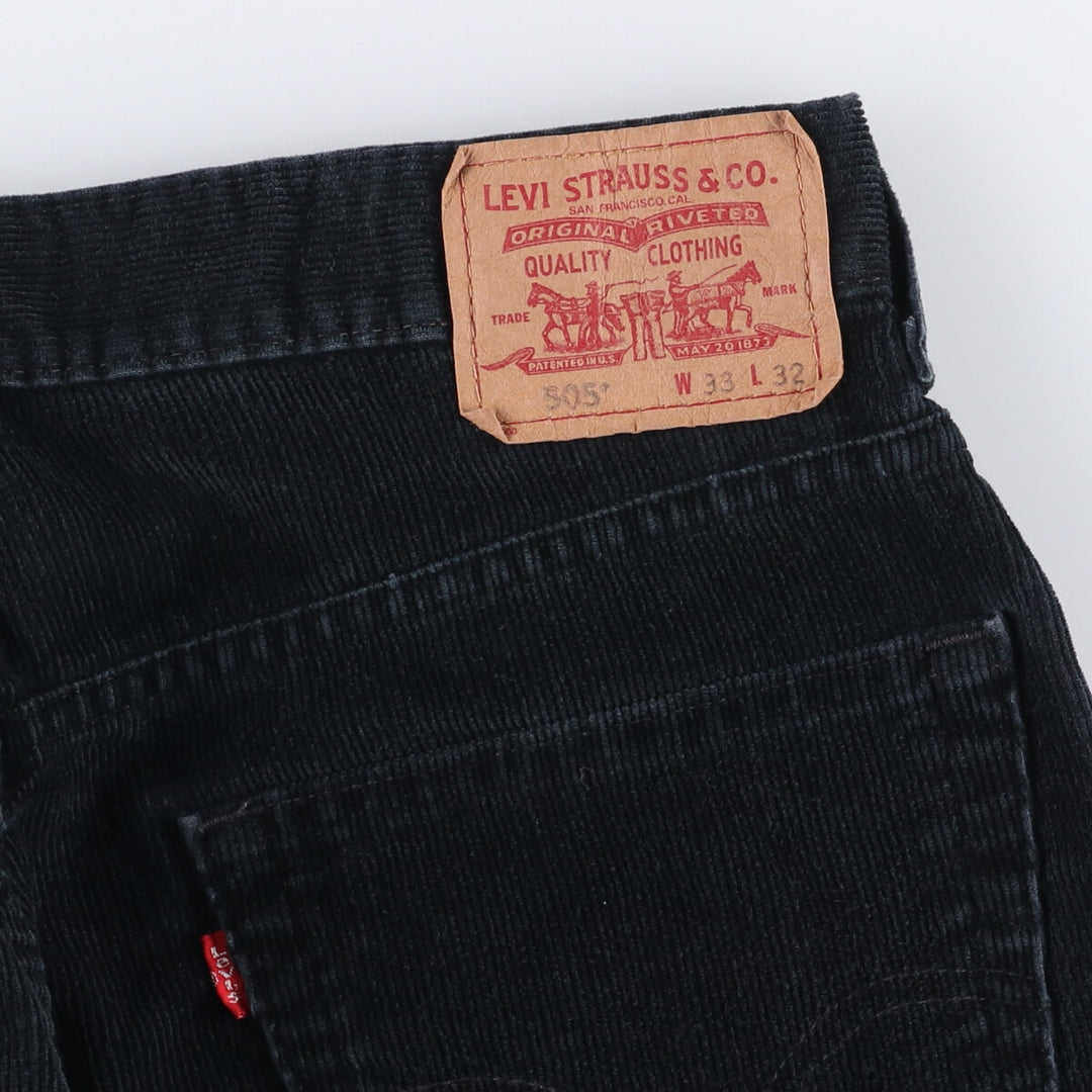 2000'S Levi's 505 Regular Fit Corduroy Pants, Men's, Size W33 cotton black type Vintage Second Hand
