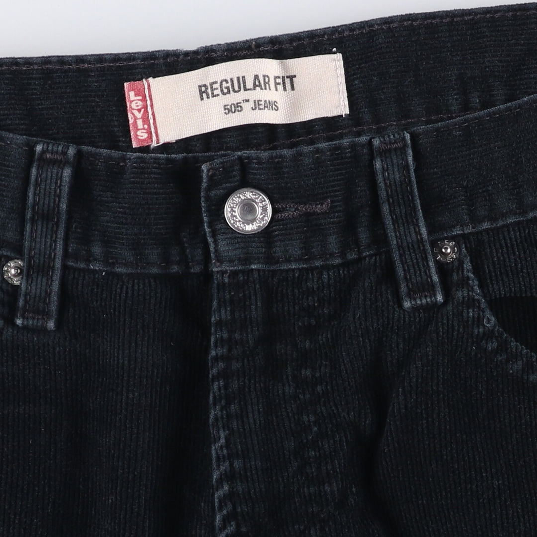 2000'S Levi's 505 Regular Fit Corduroy Pants, Men's, Size W33 cotton black type Vintage Second Hand