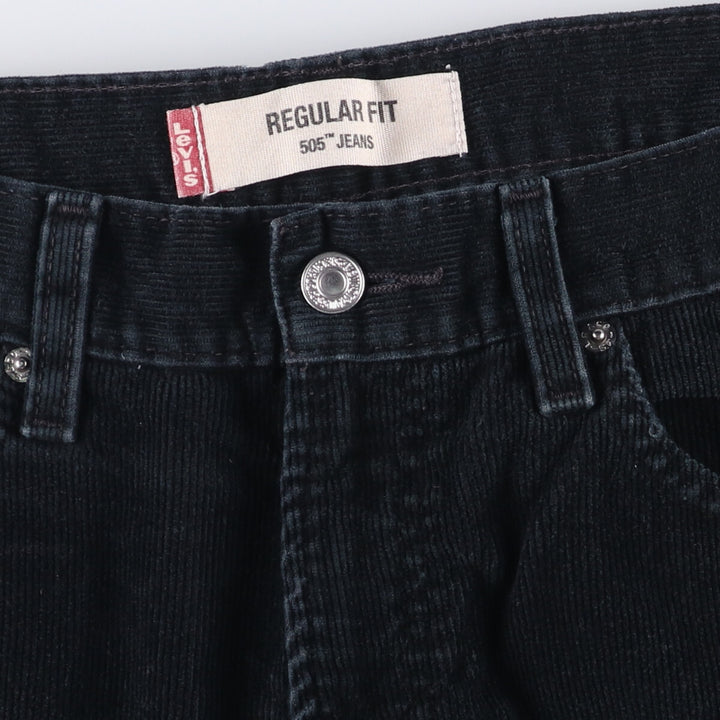 2000'S Levi's 505 Regular Fit Corduroy Pants, Men's, Size W33 cotton black type Vintage Second Hand