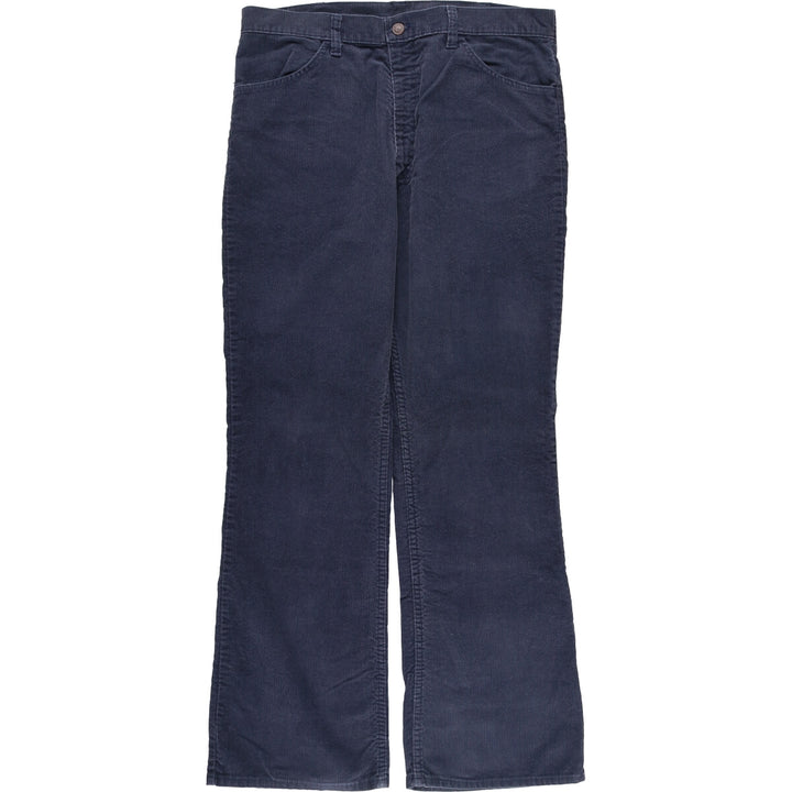 Vintage 1980'S JCPenney bootcut corduroy pants, men's size W36. cotton navy blue type Vintage Second Hand