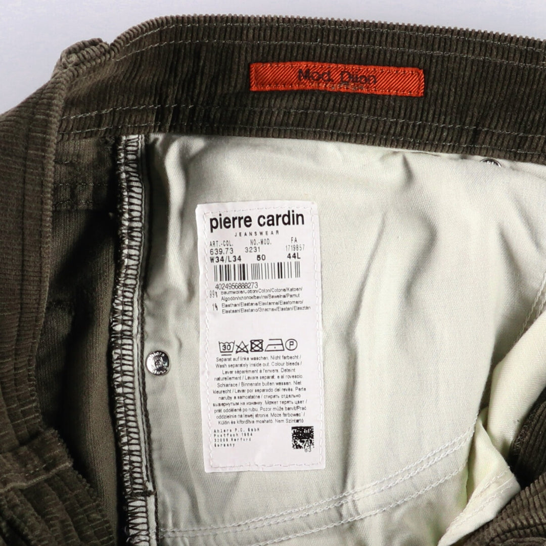 Pierre Cardin men's corduroy pants, size W32 cotton Khaki type Vintage Second Hand