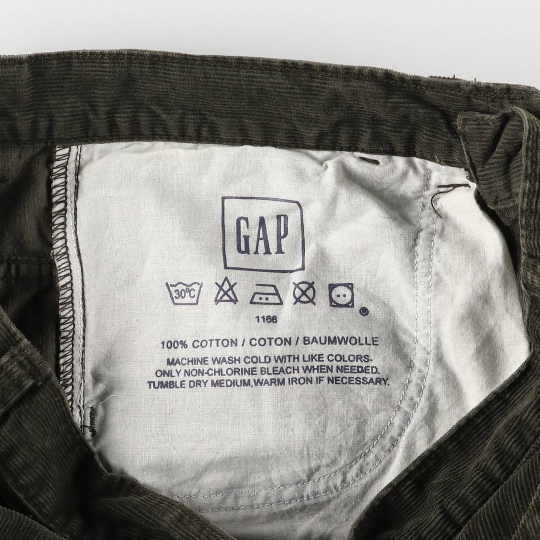 GAP WORKER JEAN corduroy pants, men's size W33 cotton Khaki type Vintage Second Hand