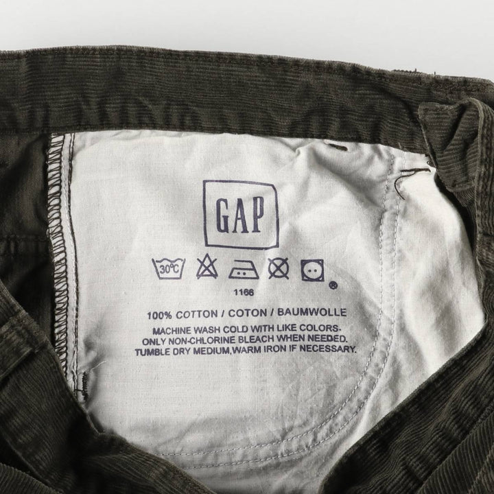 GAP WORKER JEAN corduroy pants, men's size W33 cotton Khaki type Vintage Second Hand