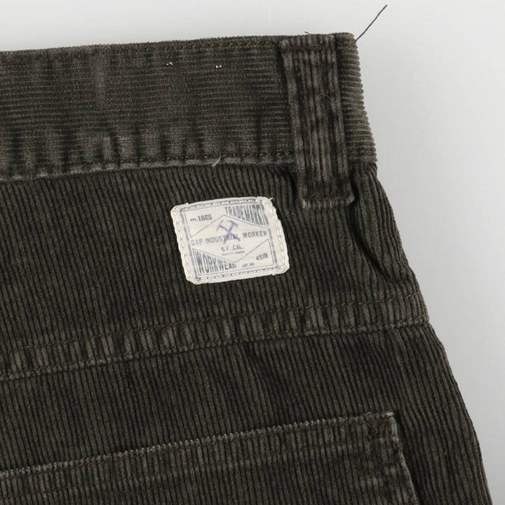 GAP WORKER JEAN corduroy pants, men's size W33 cotton Khaki type Vintage Second Hand