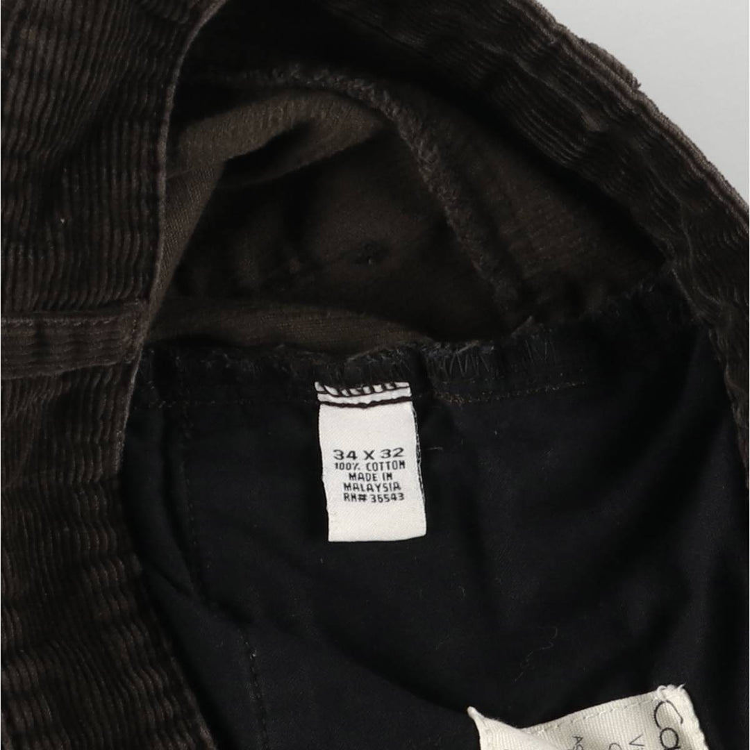 Calvin Klein corduroy pants, size W34, L32, men's size W34 equivalent cotton brown type Vintage Second Hand