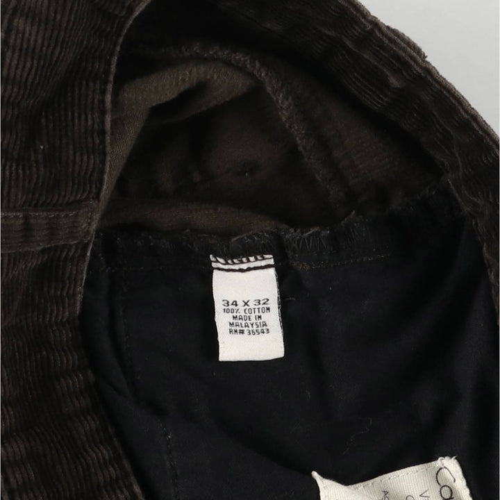 Calvin Klein corduroy pants, size W34, L32, men's size W34 equivalent cotton brown type Vintage Second Hand