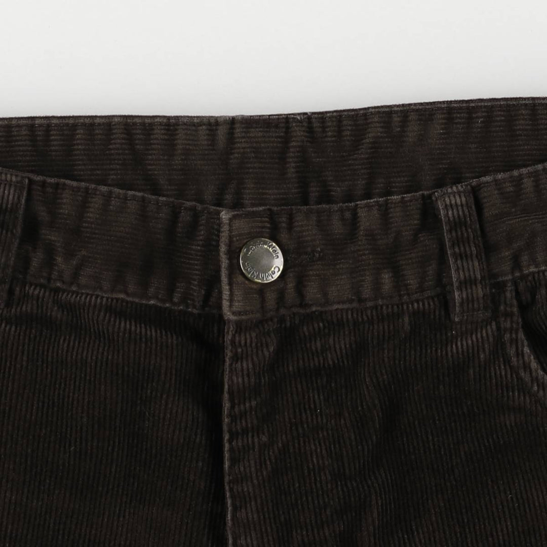 Calvin Klein corduroy pants, size W34, L32, men's size W34 equivalent cotton brown type Vintage Second Hand