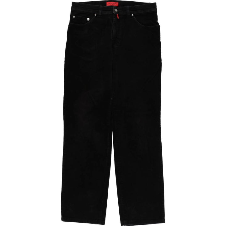 Pierre Cardin corduroy pants for men, size W34 cotton black type Vintage Second Hand