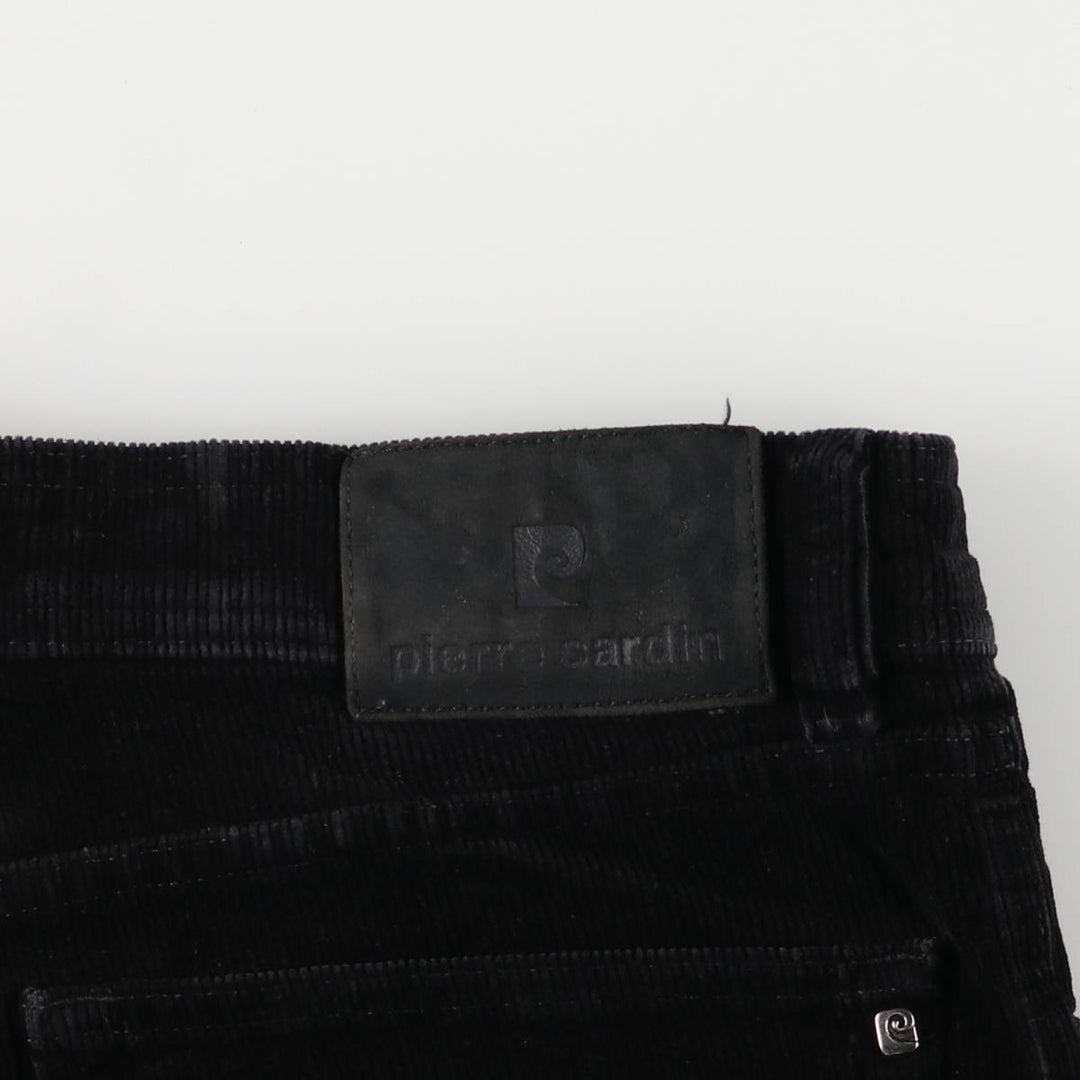 Pierre Cardin corduroy pants for men, size W34 cotton black type Vintage Second Hand