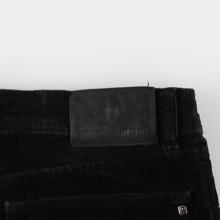 Pierre Cardin corduroy pants for men, size W34 cotton black type Vintage Second Hand