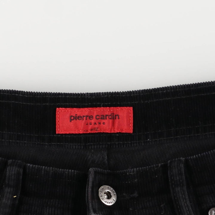Pierre Cardin corduroy pants for men, size W34 cotton black type Vintage Second Hand