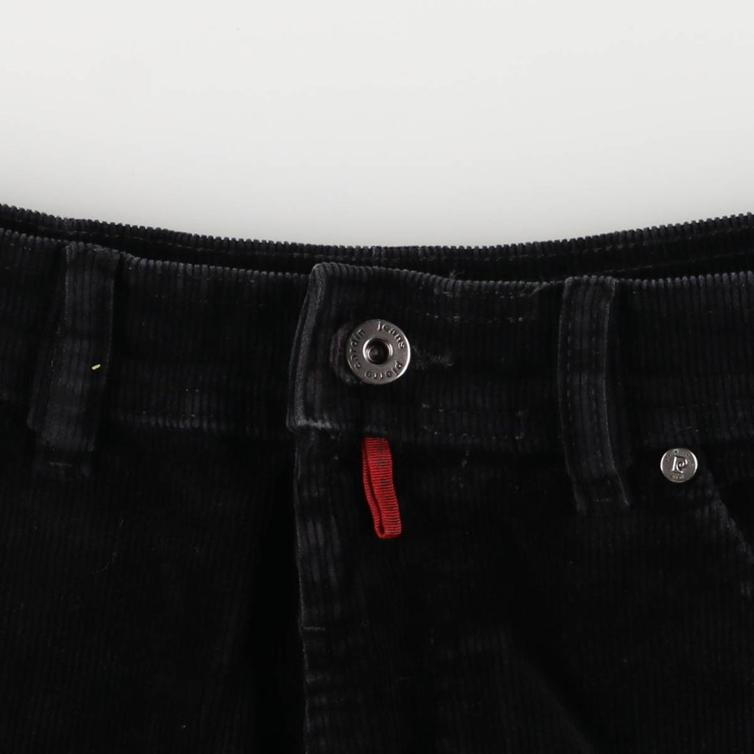 Pierre Cardin corduroy pants for men, size W34 cotton black type Vintage Second Hand