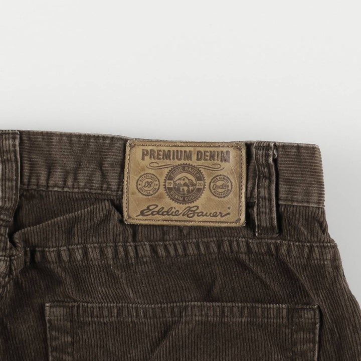 Eddie Bauer Bootcut Corduroy Pants, Men's, Size W34 cotton brown type Vintage Second Hand